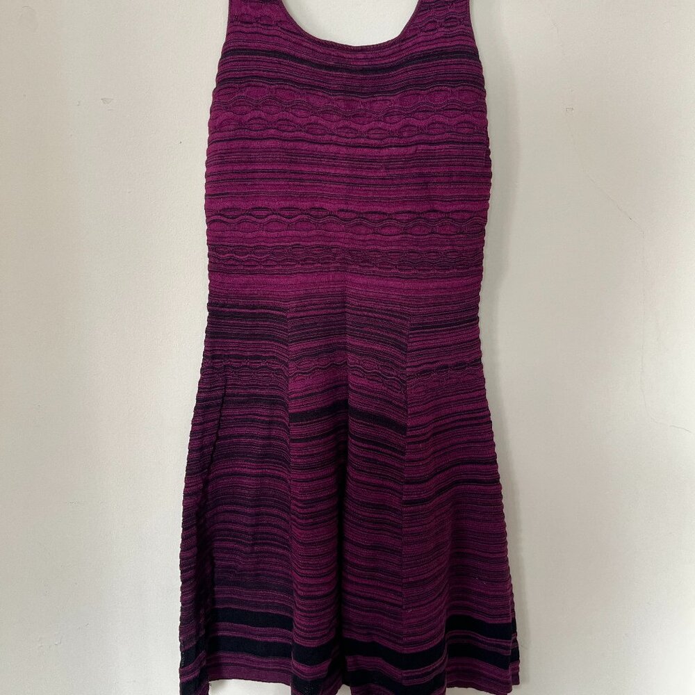 Purple and black stripped dress